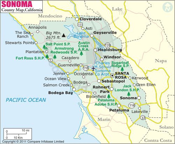 Sonoma county en Russian river valley